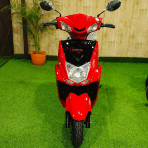 18Kristal EcoRide 50 affordable city-commuter electric scooty offering reliable lead-acid battery backup, smooth performance, strong durability, secure locking, and comfortable everyday operation.